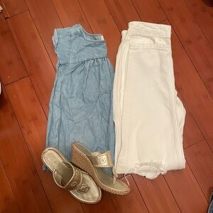 Loft Chambray Baby Doll Shirt